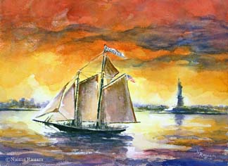 Schooner Pioneer at Sunset
