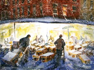 Snowstorm at the Fish Market 